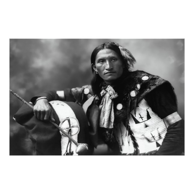 Oglala Sioux Warrior Eddie Plenty Holes c. 1899 Photo Print (Front)