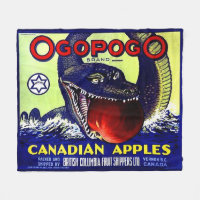 Ogopogo Canadian apples fruit crate label print