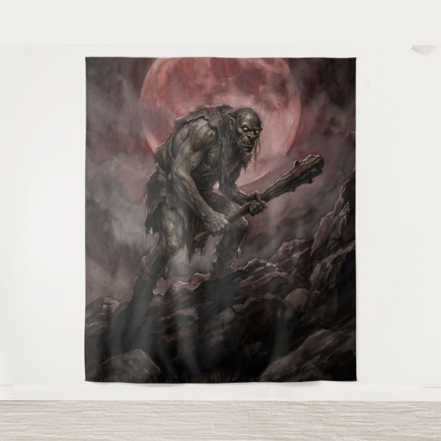 Ogre Beneath the Blood Moon Tapestry (Front)
