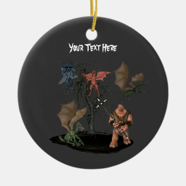 Ogre Dragons Goblin Halloween Ornament (Front)