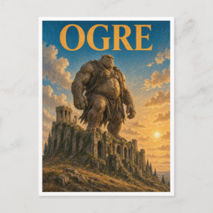 Ogre, Gothic Fantasy Monster Postcard