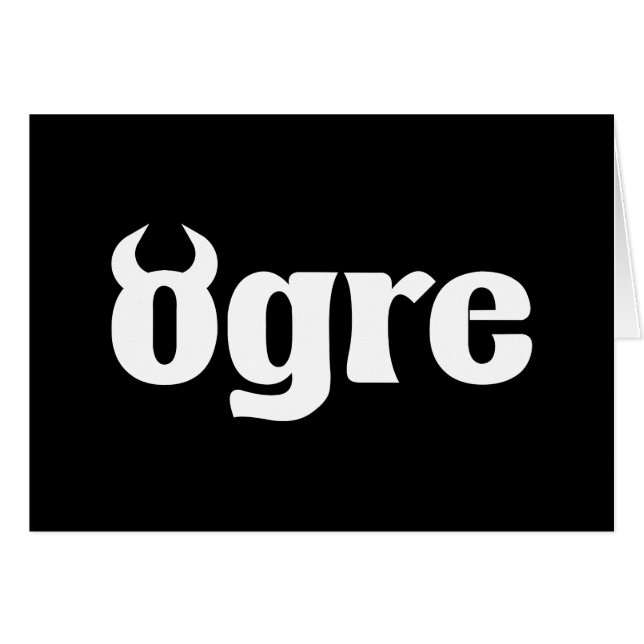 Ogre Greeting Card (Front Horizontal)