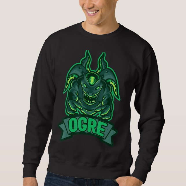 Ogre Larp Tabletop Role Playing Board Game Crypto  Sweatshirt (Front)