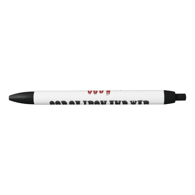Ogun God Of Iron And War Black Ink Pen (Front)