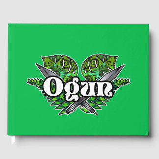 Ogun Palm Fronds Swords Guest Book