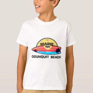 Ogunquit Beach Maine Surfboard Beach Surfing  T-Shirt