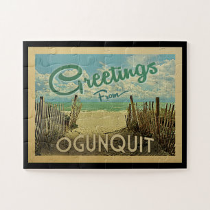 Ogunquit Beach Vintage Travel Jigsaw Puzzle