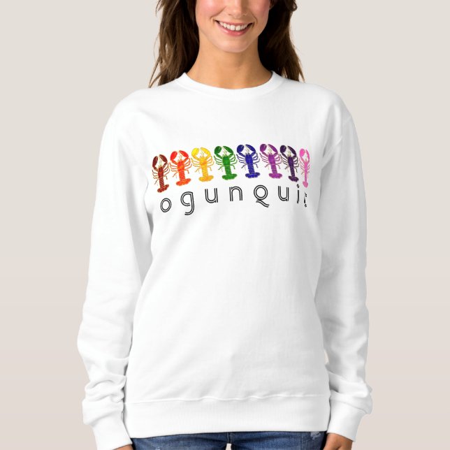 Ogunquit Maine Rainbow Lobsters Sweatshirt (Front)