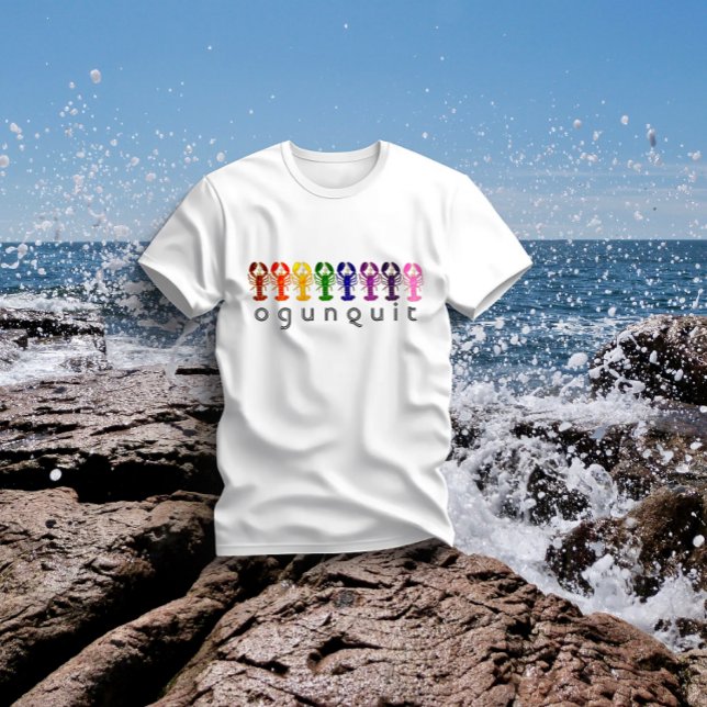Ogunquit Maine Rainbow Lobsters T-Shirt (Creator Uploaded)