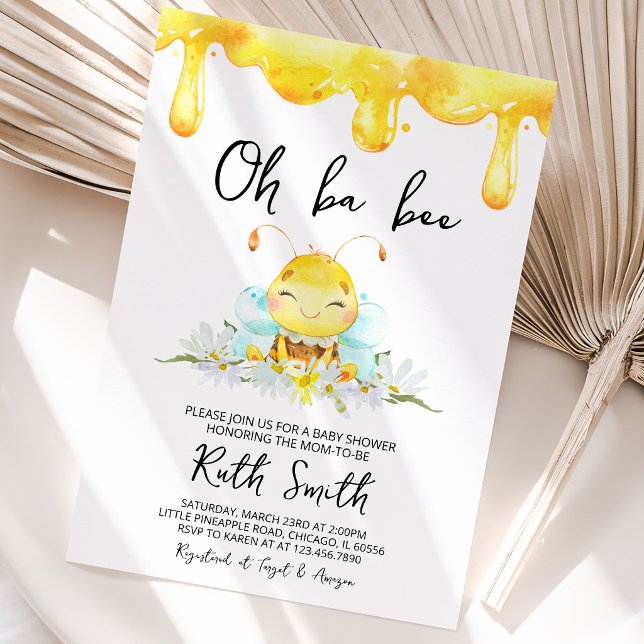 Oh BaBee Baby Shower Invitation (Creator Uploaded)