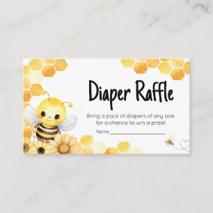 Oh Babee Bee Baby Shower Diaper Raffle Enclosure Card