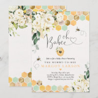 Oh Babee Greenery White Floral Baby Shower