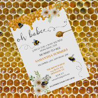 Oh Babee Watercolor Honeycomb Bee Shower 