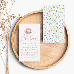 Oh Babies Doughnut Sprinkle Baby Shower Book Reque Enclosure Card