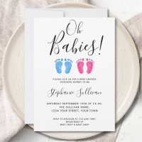 Oh Babies Twins Boy And Girl Baby Shower