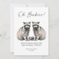 Oh Babies Twins On The Way Cute Twin Raccoons