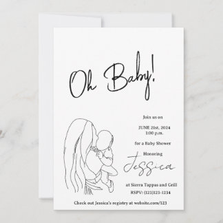 "Oh Baby!" 2024 baby shower Invitation