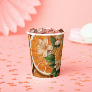 Oh Baby A Little Cutie Orange Citrus Baby Shower Paper Cups