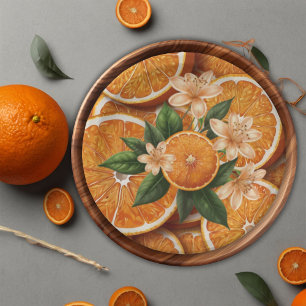 Oh Baby A Little Cutie Orange Citrus Baby Shower Paper Plate