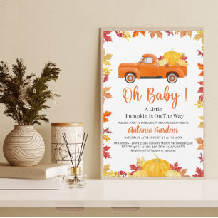 Oh Baby a Little Pumpkin Baby Shower Invitation