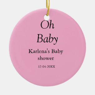 Oh baby add name baby shower date simple minimal t ceramic tree decoration