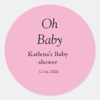 Oh baby add name baby shower date simple minimal t