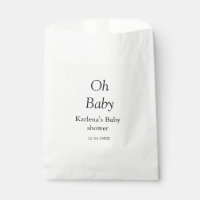Oh baby add name baby shower date simple minimal t
