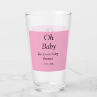 Oh baby add name baby shower date simple minimal t