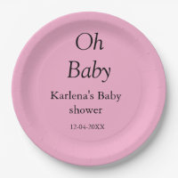Oh baby add name baby shower date simple minimal t