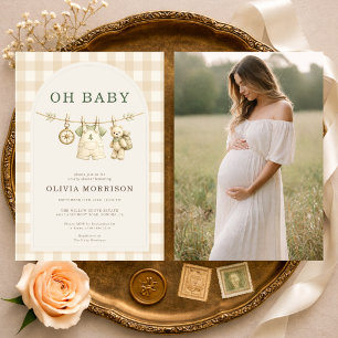 Oh Baby Adventure Awaits Photo Baby Shower Invitation