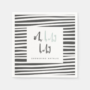 Oh baby baby baby shower party napkin