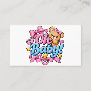 Oh Baby! Baby Shower Celebration Design Business Card