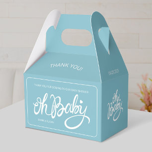 Oh baby - Baby Shower Gable Box - Boy