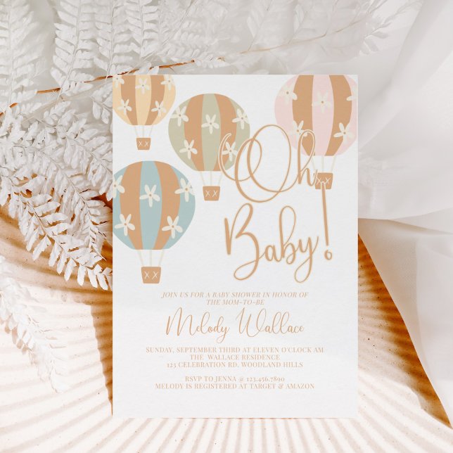 Oh Baby, Baby Shower, Gender Neutral, Mum to Be Invitation (Creator Uploaded)