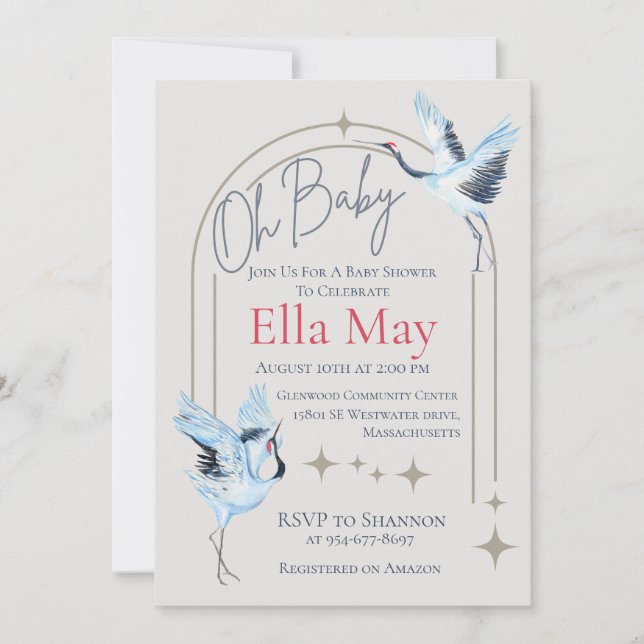 Oh Baby, Baby Shower Invitation (Front)