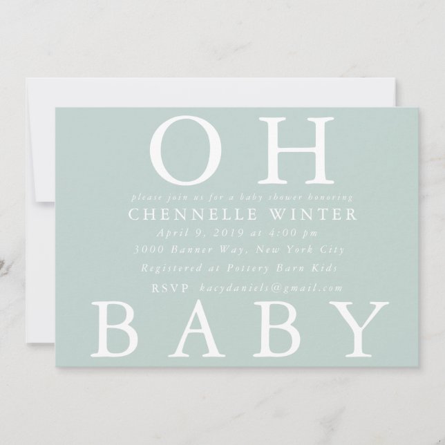 Oh Baby | Baby Shower Invitation (Front)