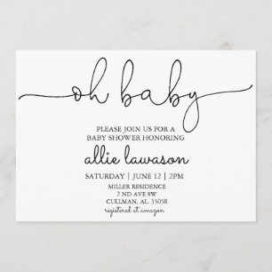 Oh Baby Baby Shower Invitation