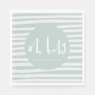 Oh baby, baby shower party napkins