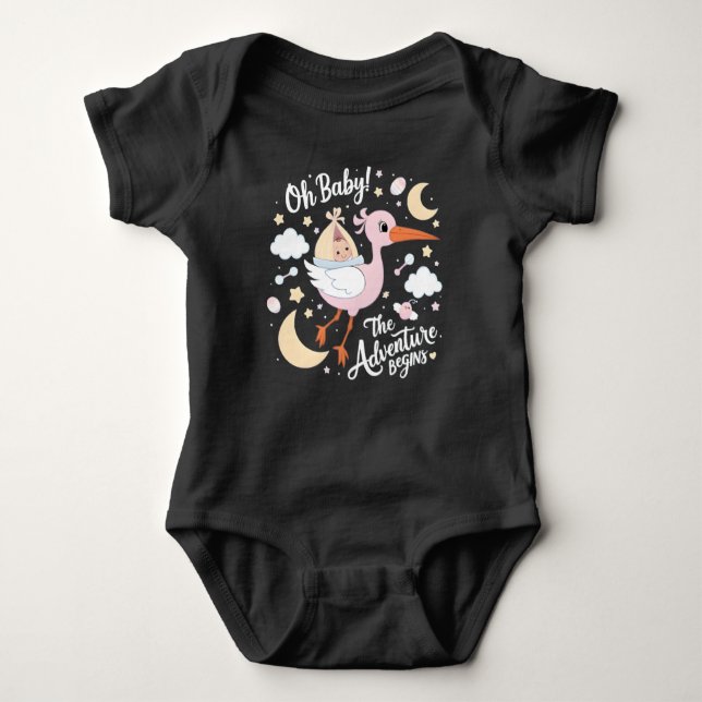 Oh Baby! Baby Shower T-Shirt  Baby Bodysuit (Front)