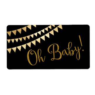 Oh Baby Baby Shower Water Bottle