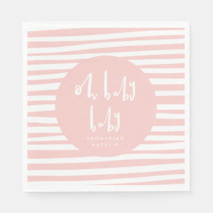 Oh baby baby twin baby shower party napkins