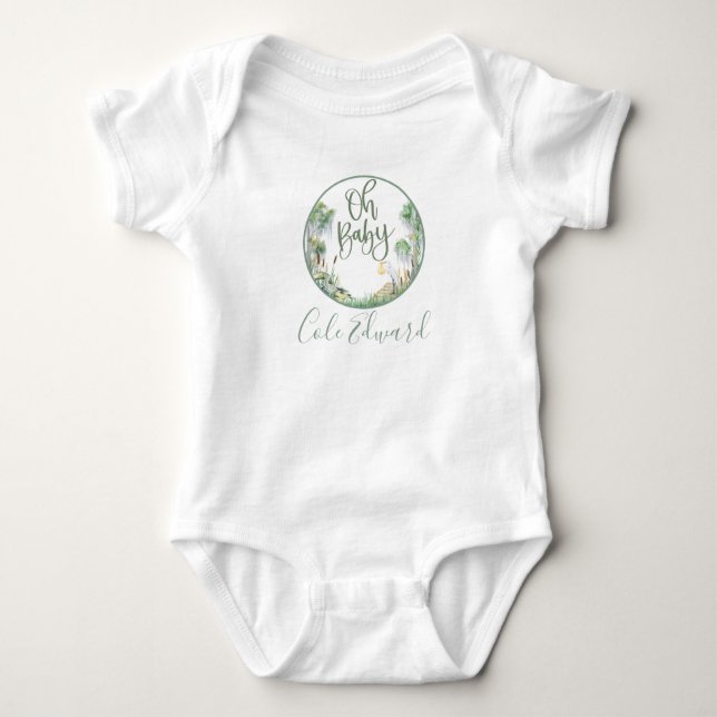 Oh Baby Bayou Swamp Baby Shower Bodysuit (Front)