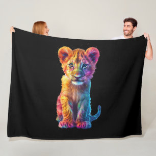 Oh Baby Big Cat Cub Fleece Blanket