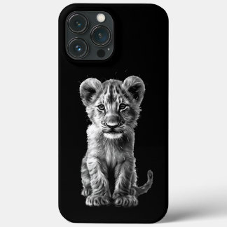 Oh Baby Big Cat Cub Grey iPhone 13 Pro Max Case