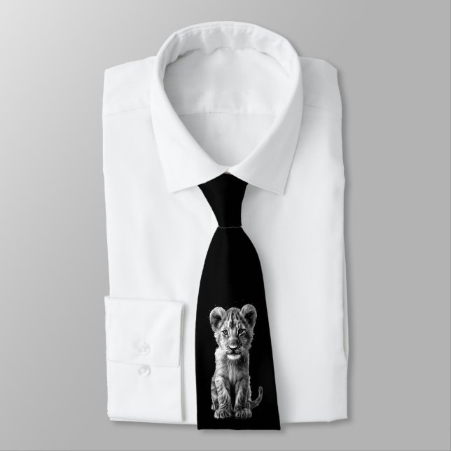 Oh Baby Big Cat Cub Grey Tie (Tied)