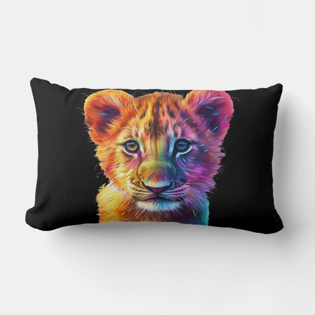 Oh Baby Big Cat Cub  Lumbar Cushion (Front)