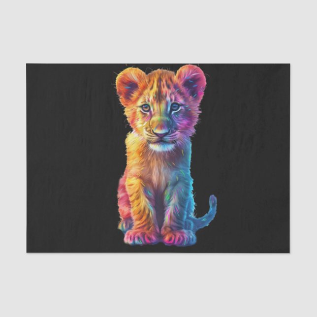 Oh Baby Big Cat Cub  Tissue Paper (Front)
