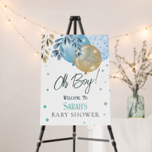 Oh Baby Blue Balloons Boy Baby Shower