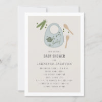 Oh Baby Blue Bib Peas Boy Baby Shower