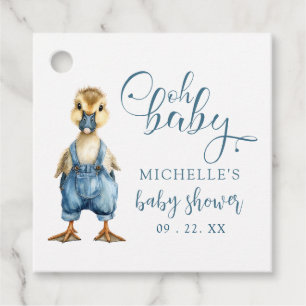 Oh Baby Blue Jean Baby Denim Baby Shower Favour Tags